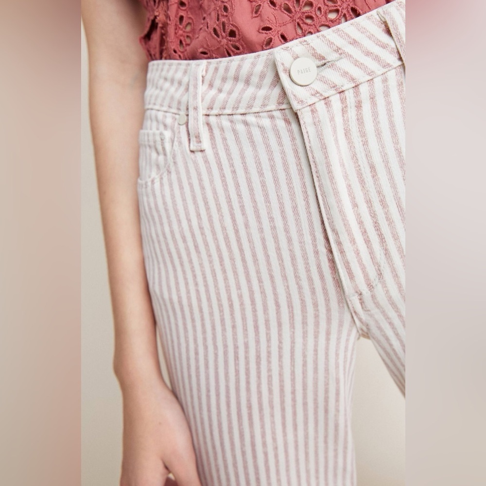 Preppy PAIGE cropped denim from Anthropology size 24 with stretch! - Picture 2 of 5